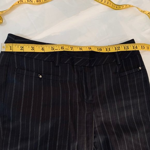 New Generation The Day's Black and White Pinstripe Wide Leg Pants - Picture 8 of 12